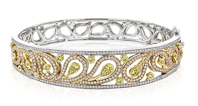 bold gold and silver bangle